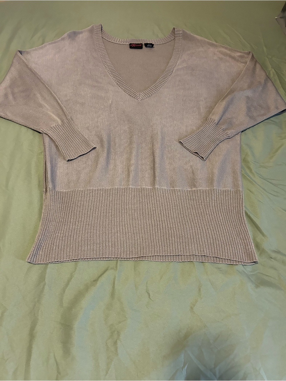 Torrid Gray Lightweight V-Neck Sweater